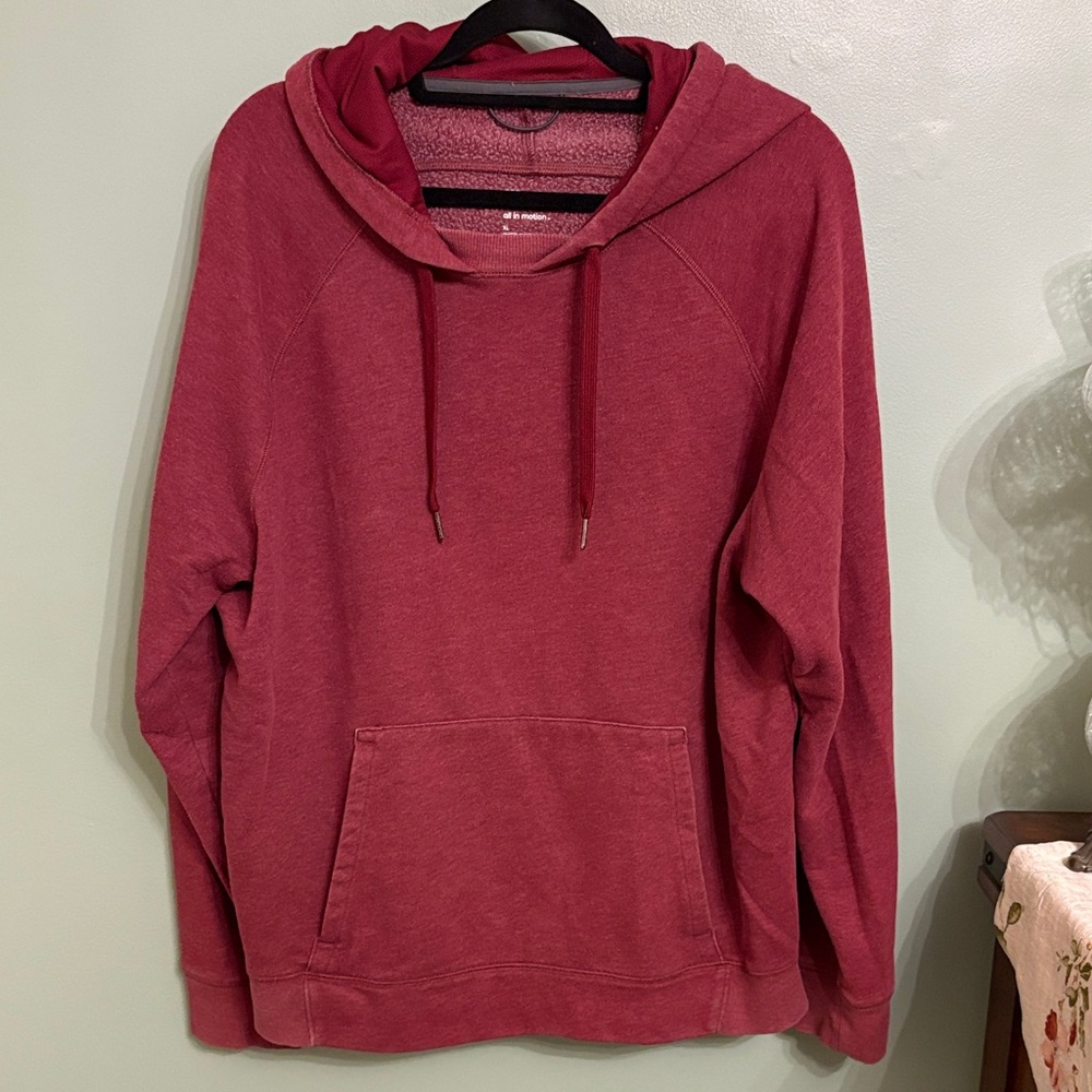 All In Motion Hoodie Men’s XL Red Pullover Sweatshirt Athletic Gym